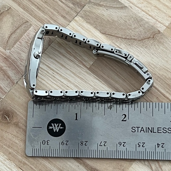 Seiko Solar Ladies Watch Stainless Bracelet Rectangular Black Dial - Picture 14 of 14